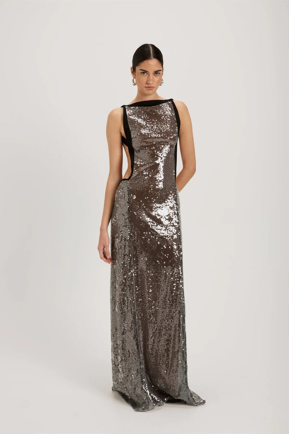 Jacqueline Gown Dress Silver Size XS / AU 6 & S / AU 8 by Ance Gria