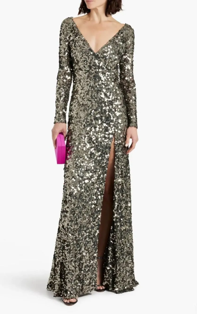 Fleur Gown Dress Gunmetal Silver Size 2 / AU 10, 4 / AU 14 & 6 / AU 18 by Rachel Gilbert