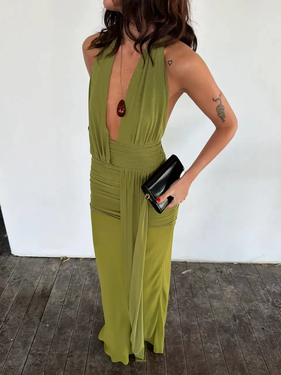Cassis Drape Maxi Dress Fern Size 6 & 10 by Bec & Bridge