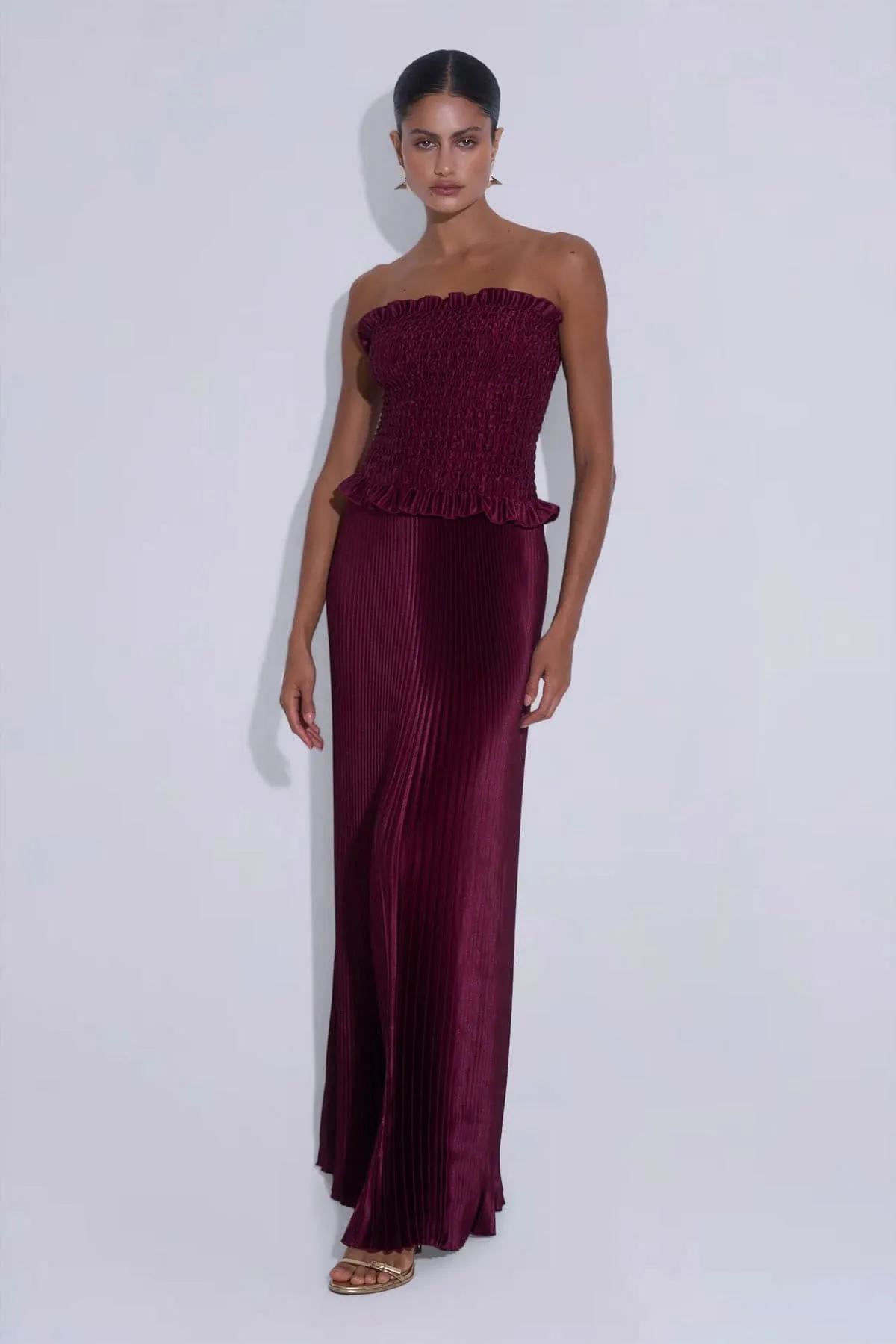 Maya Gown Dress Wine Purple Size 6, 8 & 12 by L'IDEE