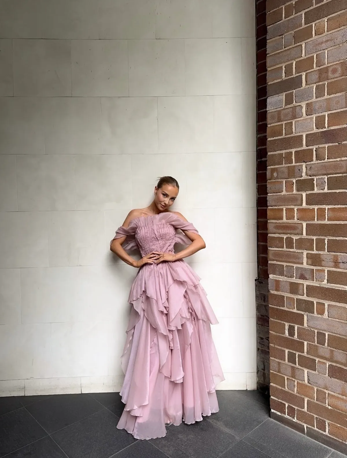 Nisha Gown Dress Fawn Pink Size 10 by Aje
