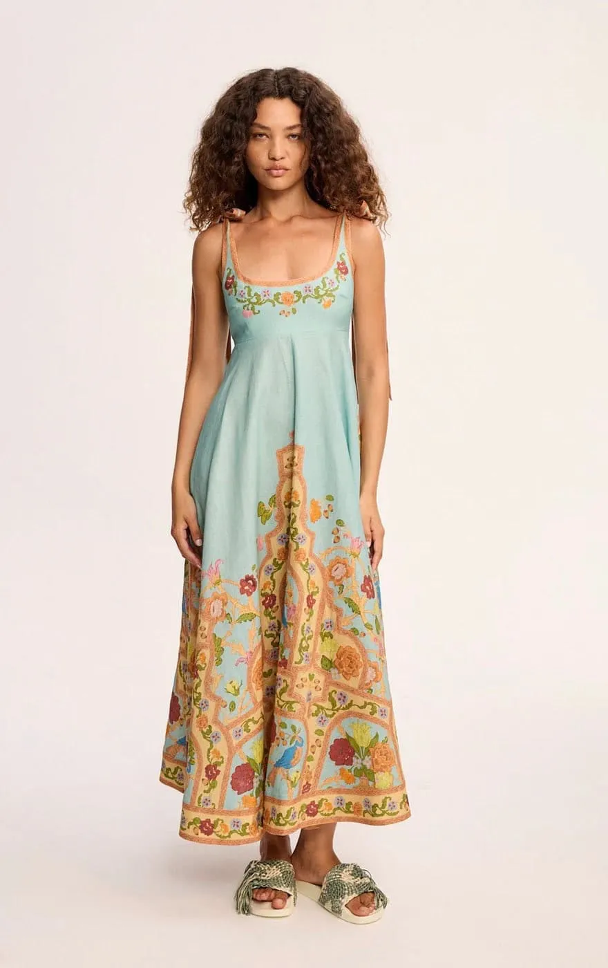 Mella Ballet Sundress Maxi Dress Multi & Print Size 14 by Alemais
