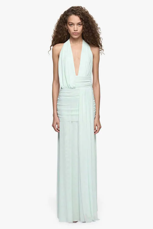 Wren Drape Maxi Dress Spearmint Blue Size 8 by Bec & Bridge