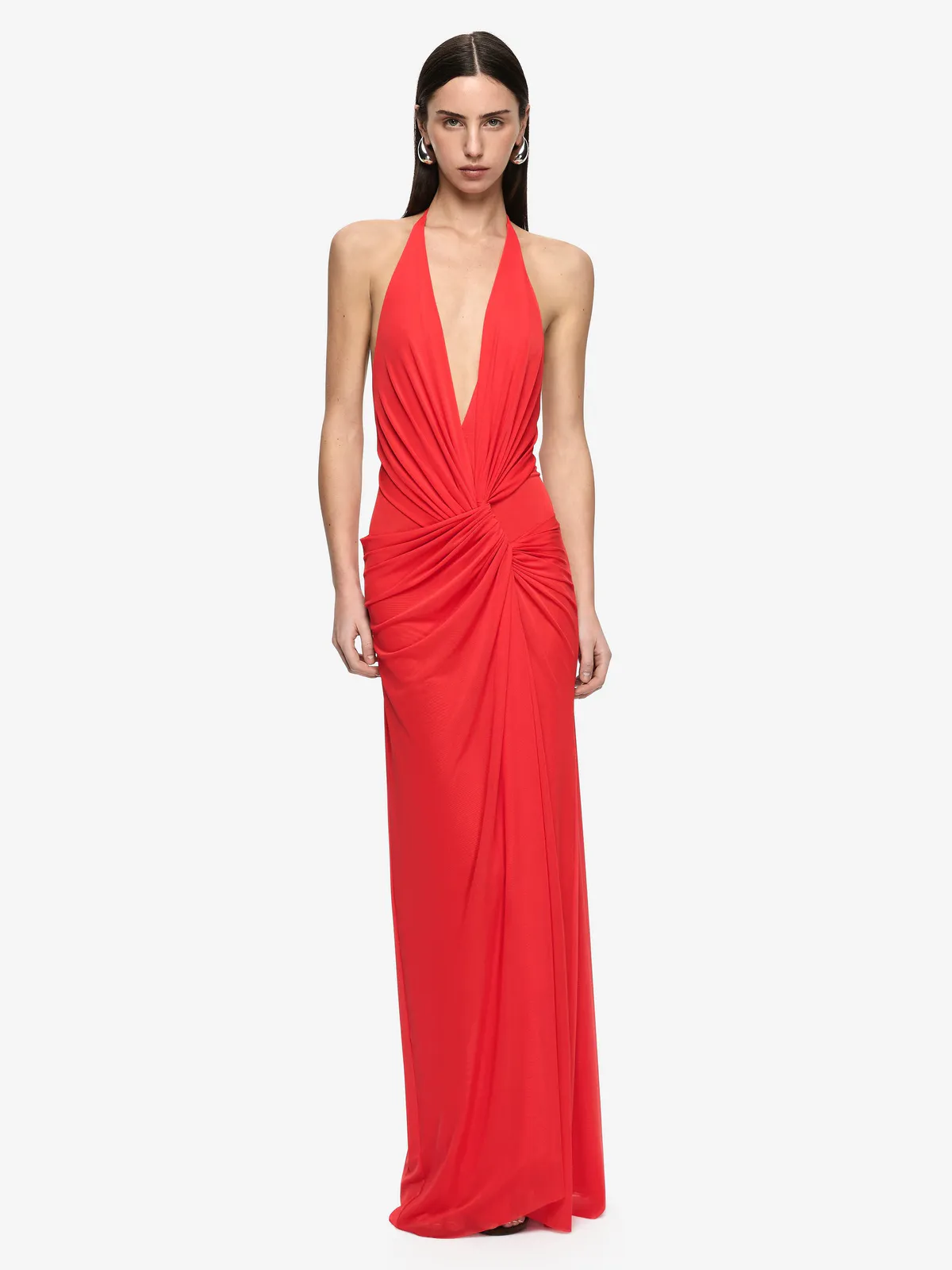 Xanthi V Neck Maxi Dress Red Size 8 by Bec & Bridge