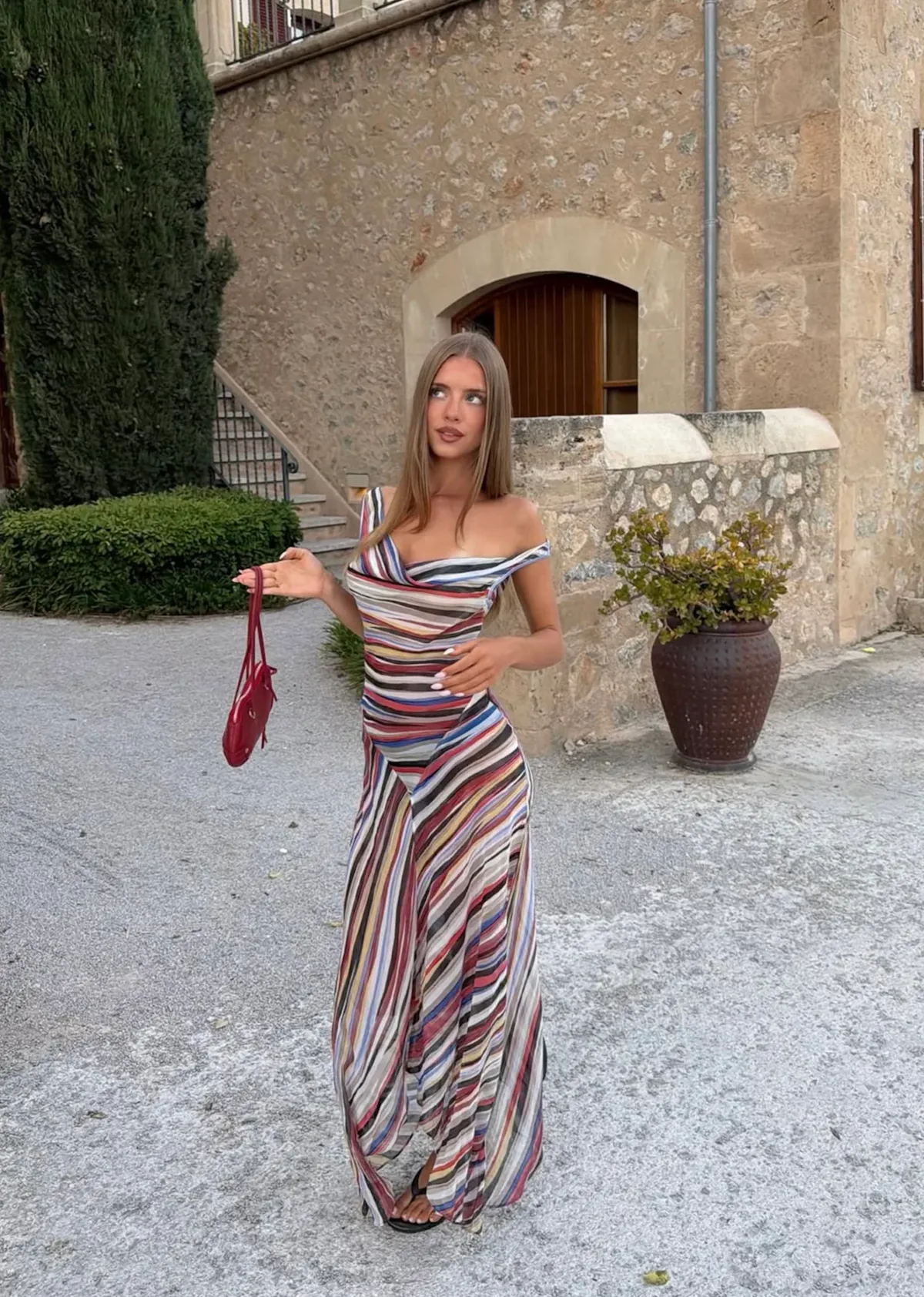Cora Midi Dress Mirage Multi Size XS / AU 6 & S / AU 8 by Realisation Par