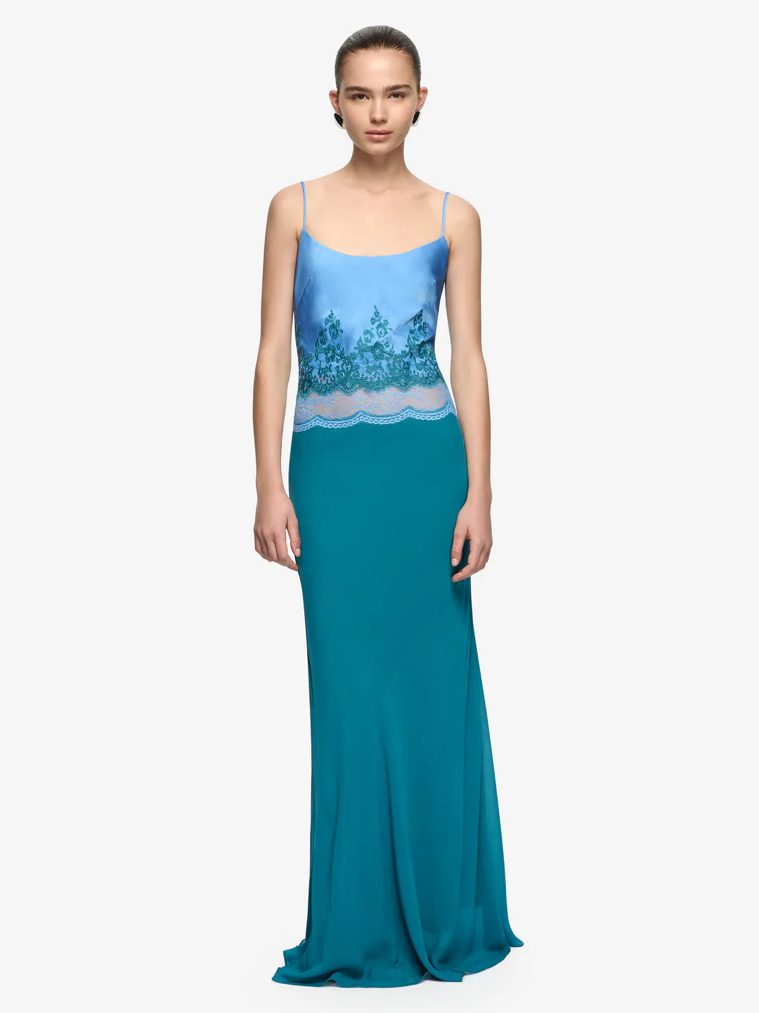 Orsina Scoop Maxi Dress Azure Blue & Jade Green Size XS / AU 6 & S / AU 8 by Bec & Bridge
