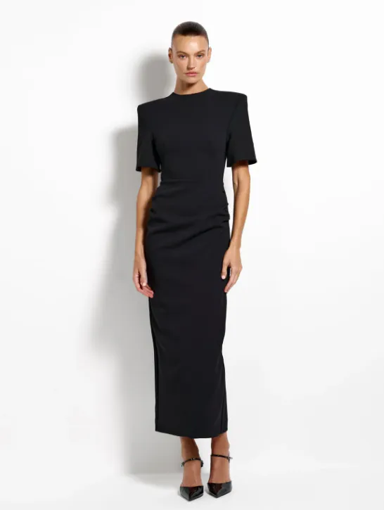 Evie Midi Dress Black Size XS / AU 6 by Effie Kats