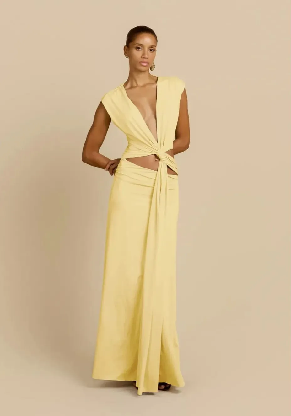 Jade Dress Lemon Yellow Size 6 by Arcina Ori