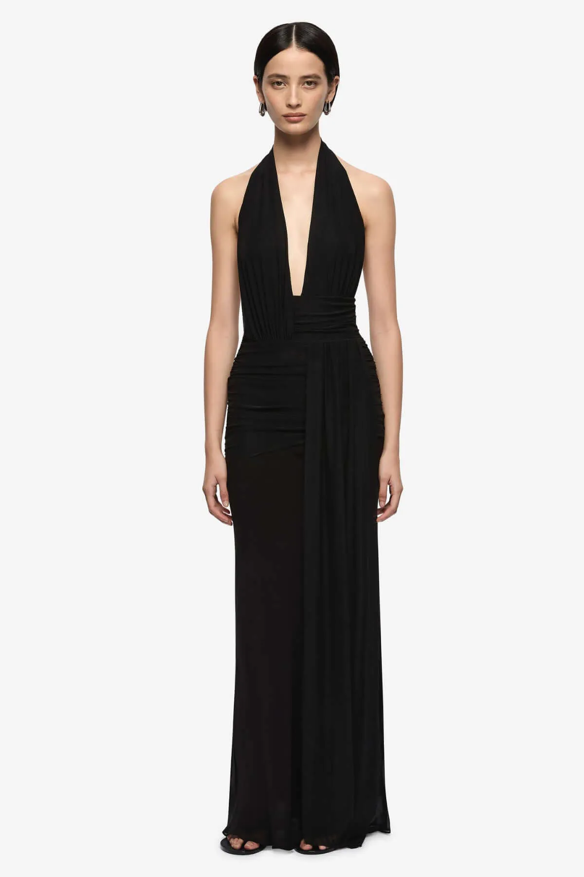 Cassis Drape Maxi Dress Black Size 6, 10, 12 & 14 by Bec & Bridge