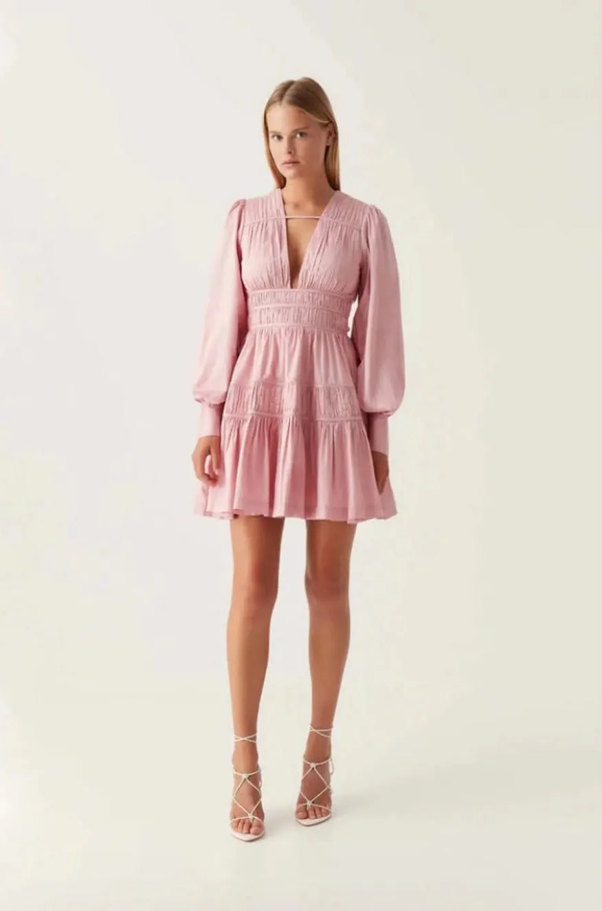 Fallingwater Mini Dress Pink Size 12 by Aje