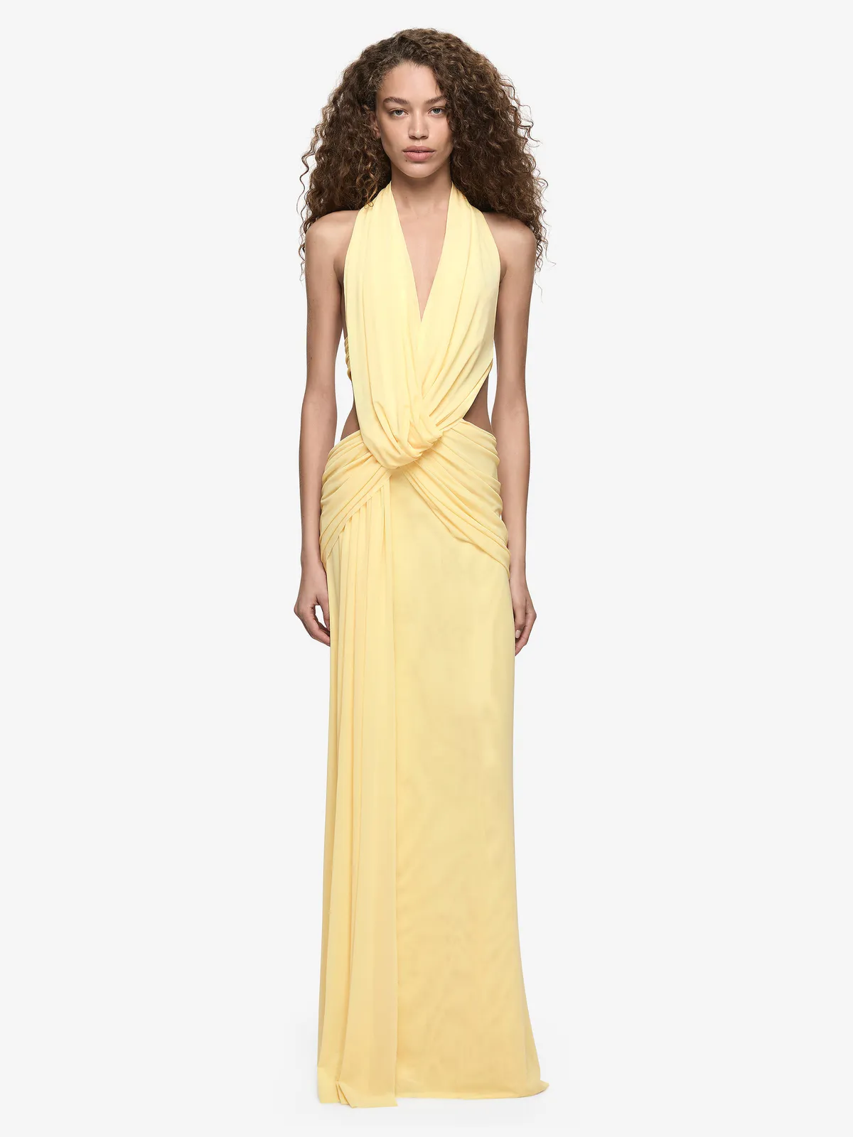 Charlize Halter Maxi Dress Yellow Size 6 & 10 by Bec & Bridge