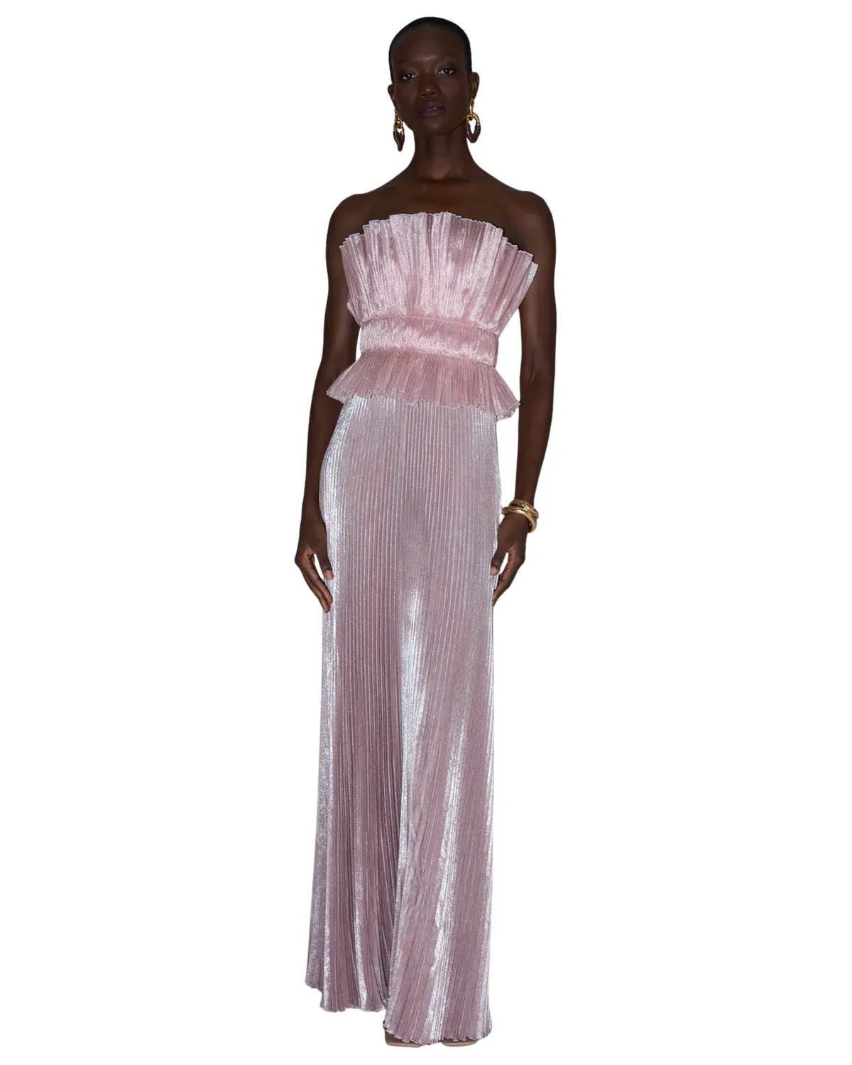 Masquerade Gown Dress Dusty Shimmer Pink Size 10 by L'IDEE