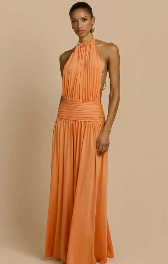 Santina Dress Tangerine Orange Size 6 & 8 by Arcina Ori