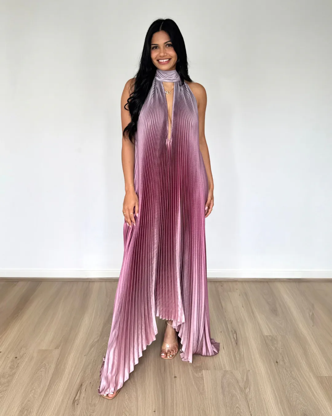 Opera Gown Dress Mauve Ombre Purple Size 10 by L'IDEE