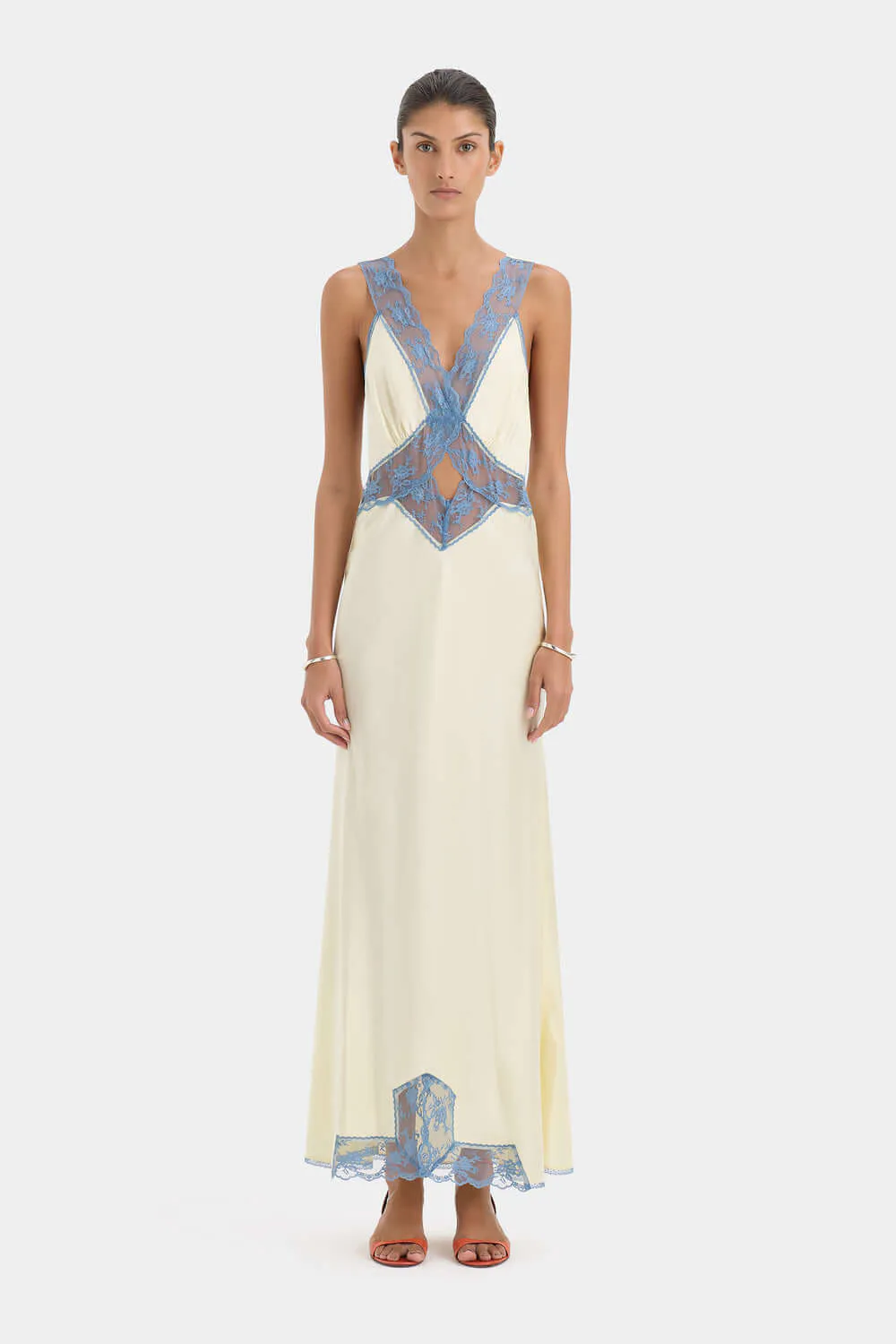 Aries Cut Out Gown Maxi Dress Butter Yellow Size 1 / AU 8 & 3 / AU 12 by SIR