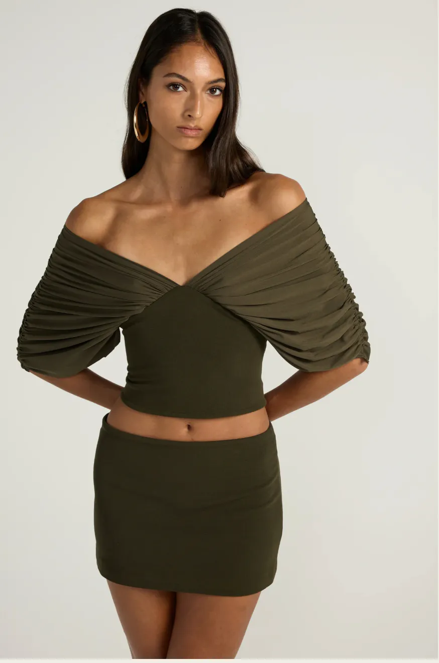 Neve Top & Skirt Set Green Size S / AU 8 by Ance Gria