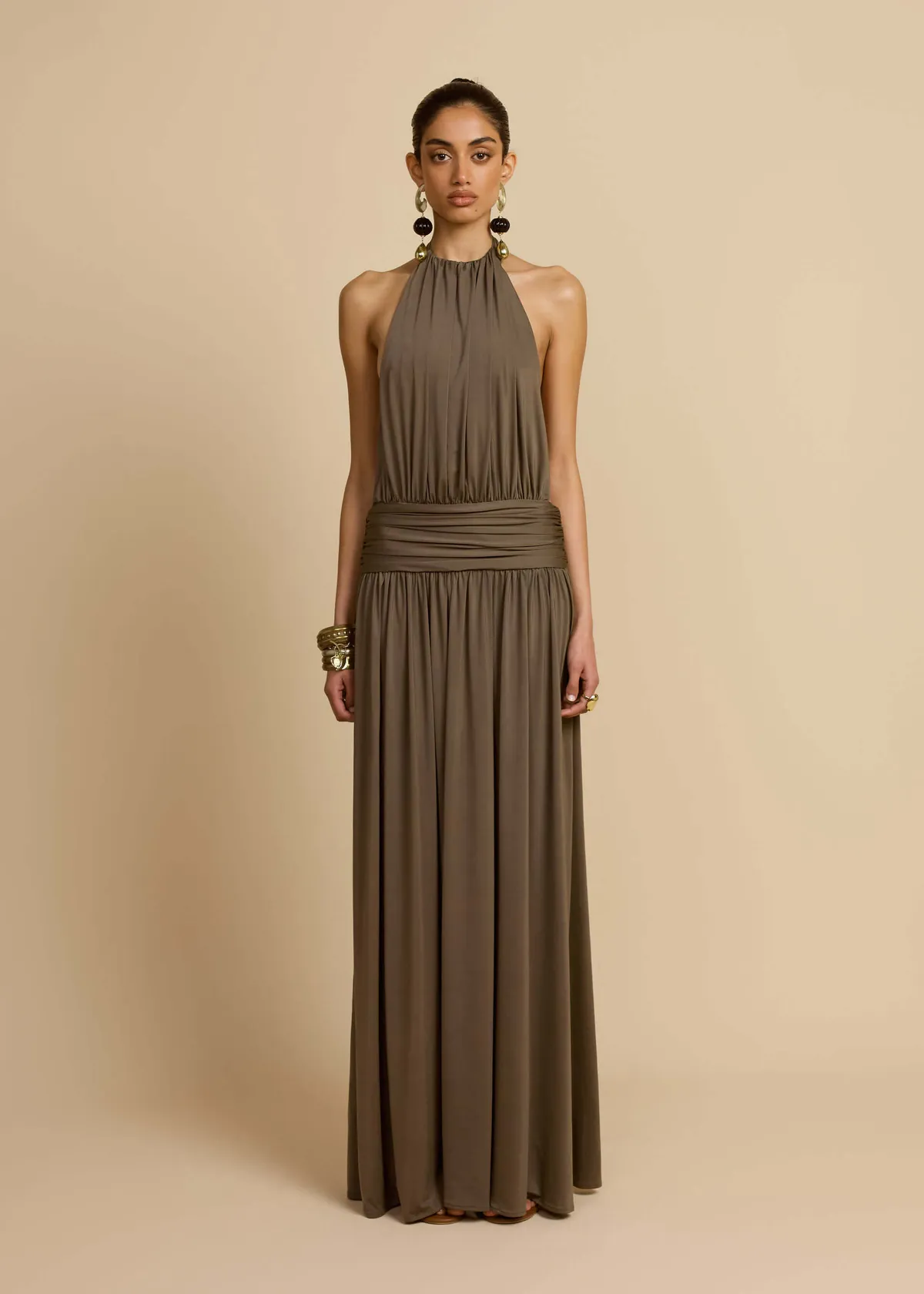 Santina Dress Khaki Green Size XS / AU 6 by Arcina Ori