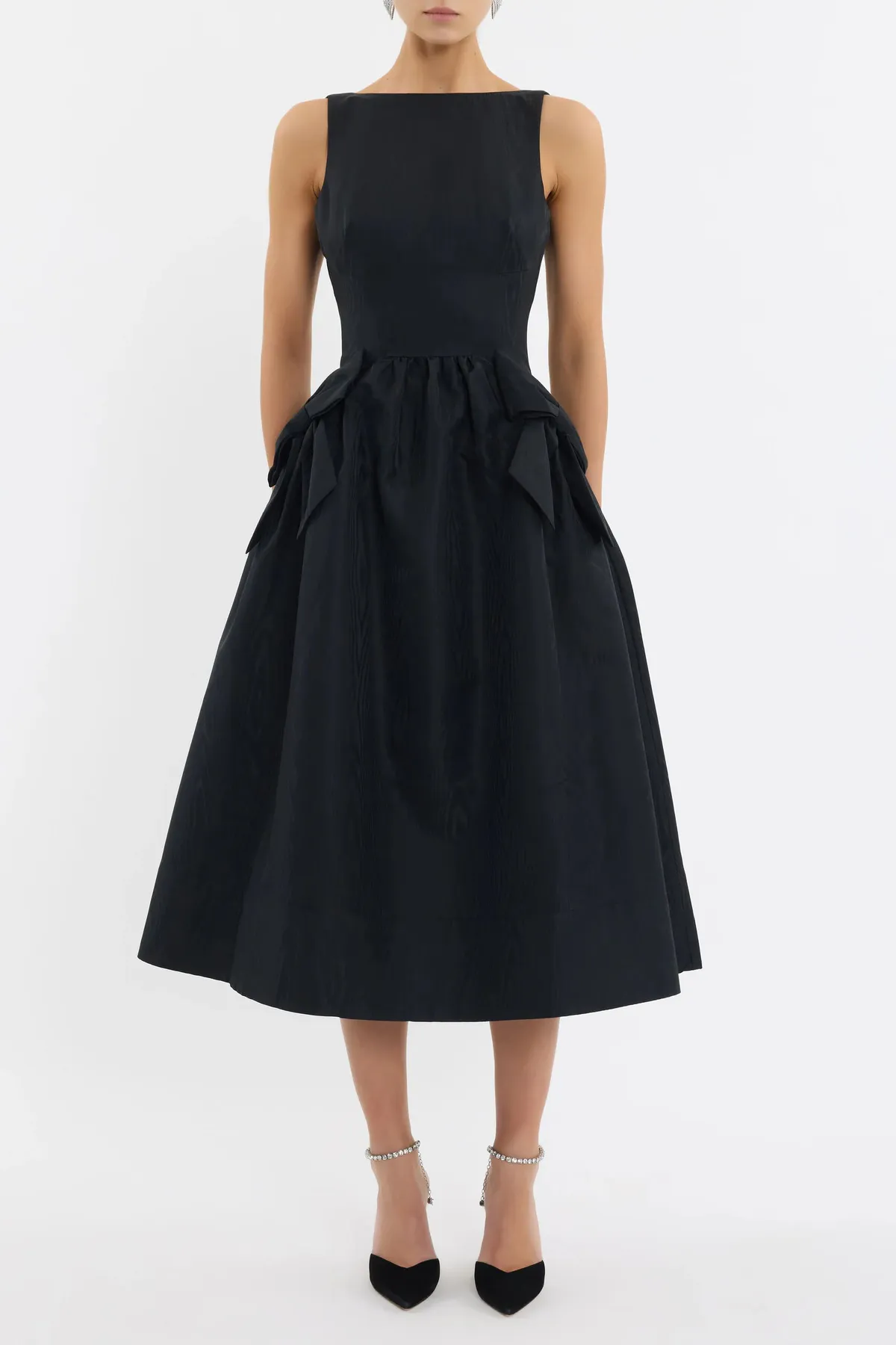 Narcissa Midi Dress Black Size 8 & 14 by Rebecca Vallance