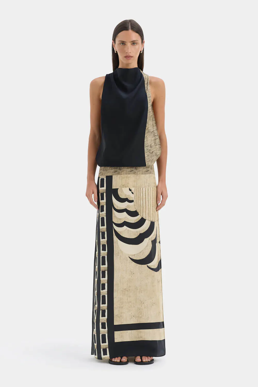 Sona Maxi Dress Geo Scape Size 0 / AU 6, 1 / AU 8, 2 / AU 10 & 3 / AU 12 by SIR