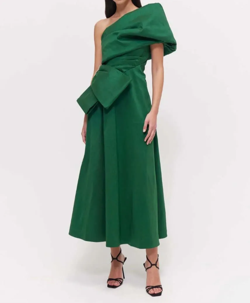 Archer Midi Dress Green Size 2 / AU 10 by Rachel Gilbert