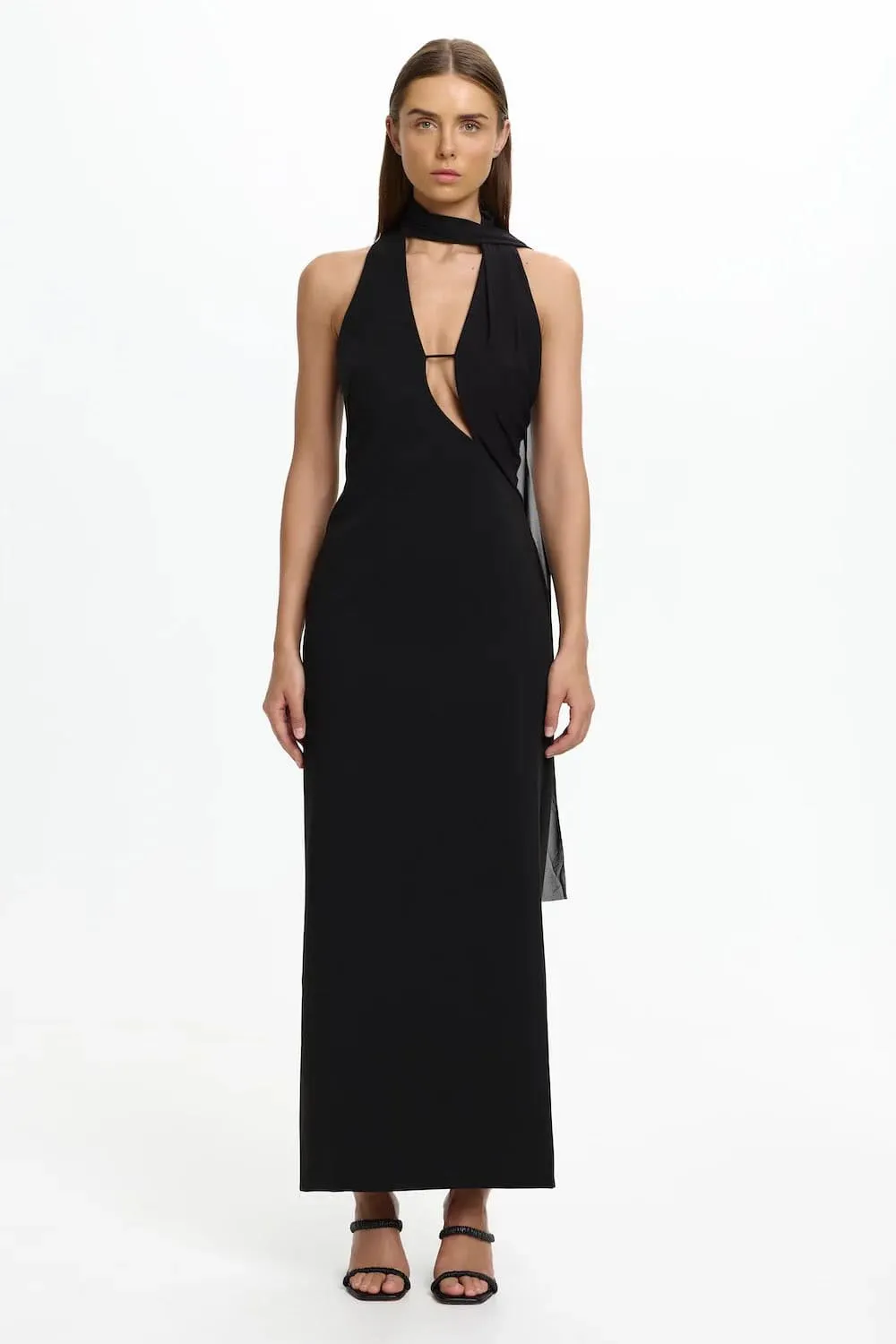 Edda Scarf Midi Dress Black Size 6, 8, 10, 12 & 14 by Significant Other