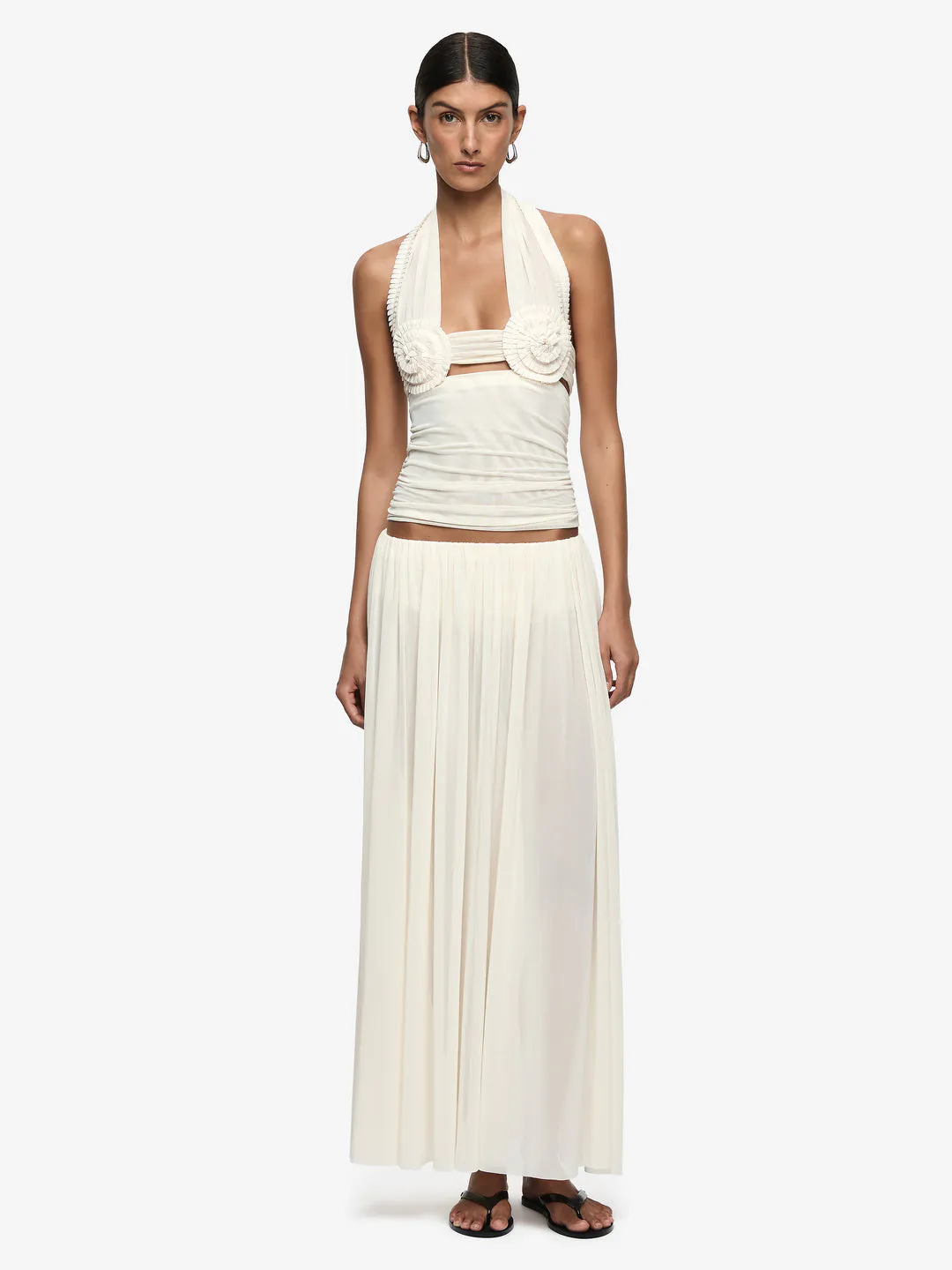 Dante Spiral Top & Maxi Skirt Set Buttercream White Size S / AU 8 by Bec & Bridge