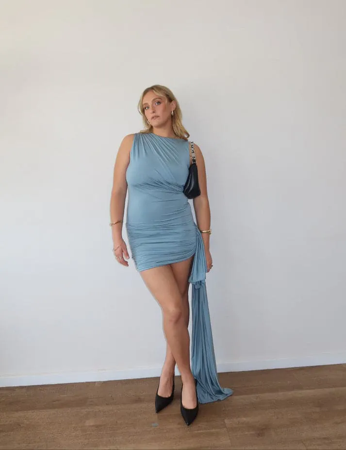 Juno Mini Dress Blue Size 10 & 12 by Effie Kats