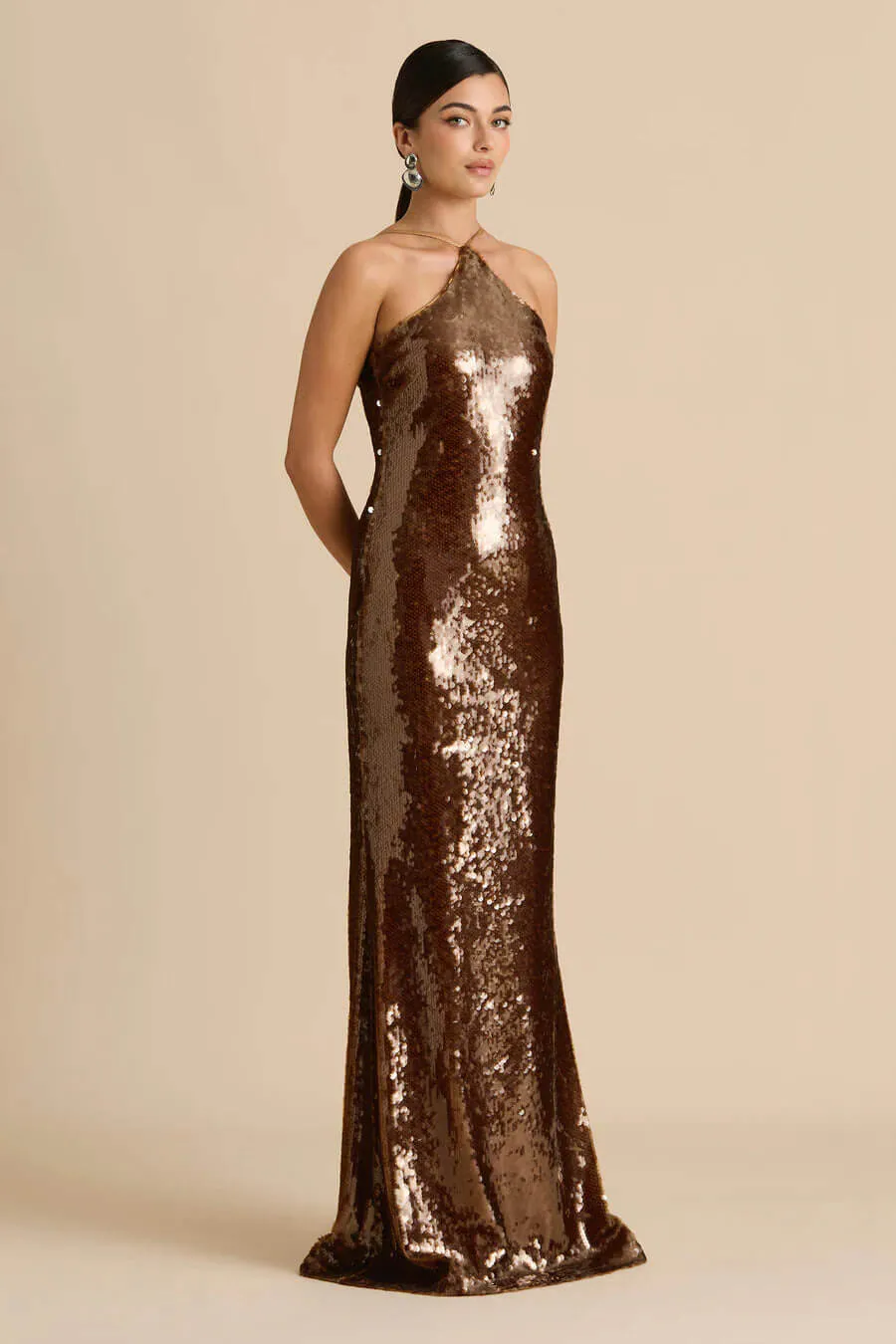 Luna Gown Dress Brown Size 6, 8 & 10 by Sonya Moda