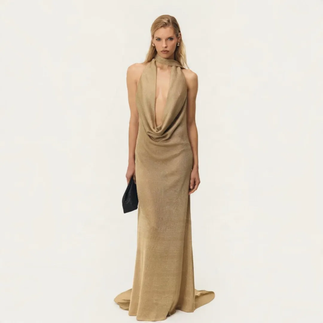 Kaia Dress Gold Size XS / AU 6 by Arcina Ori
