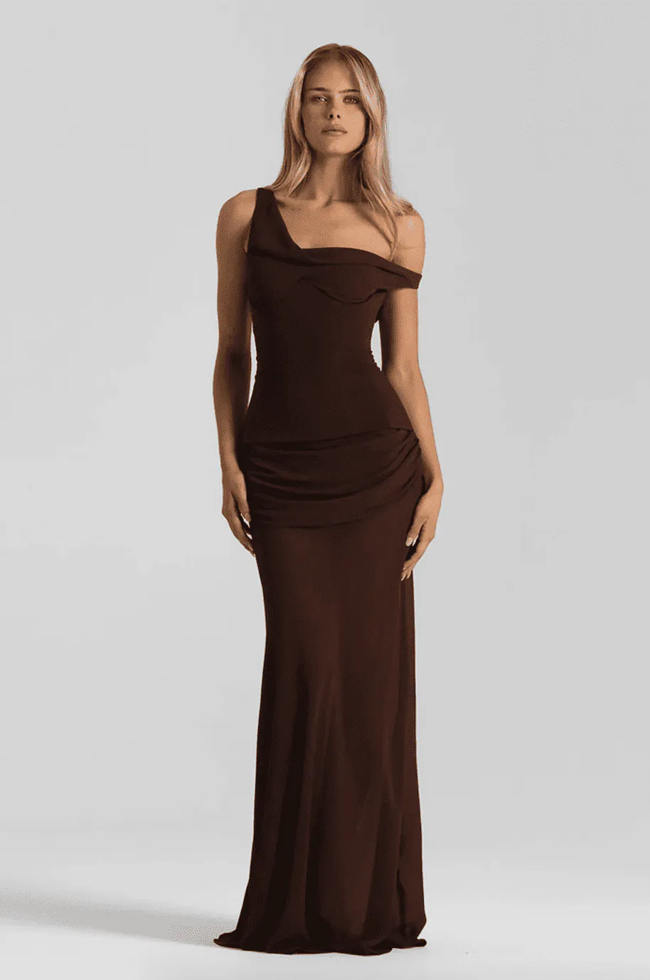 Cadence Gown Dress Brown Size 8 by Natalie Rolt