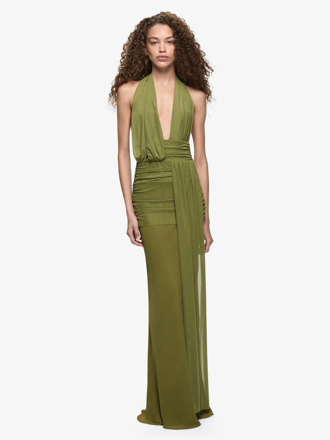 Cassis Drape Maxi Dress Fern Green Size XS / AU 6 & S / AU 8 by Bec & Bridge